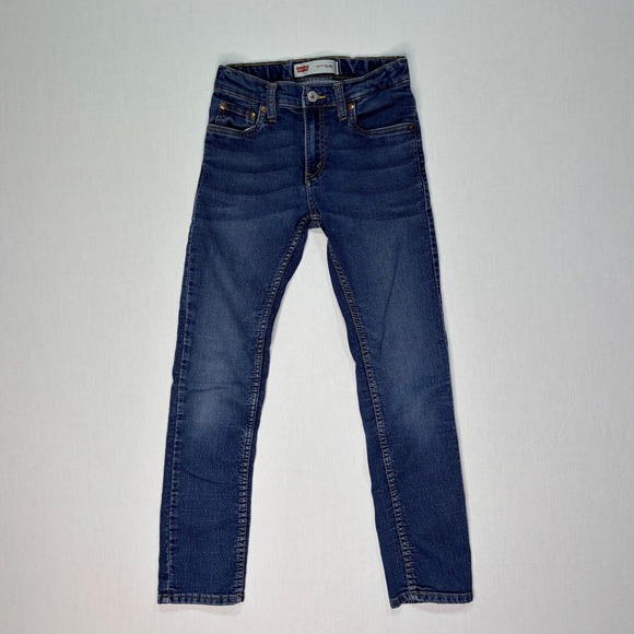 Levis 511 Slim Fit Boys Jeans Dark Wash Adjustable Waist Size 12 Reg - Picture 2 of 8